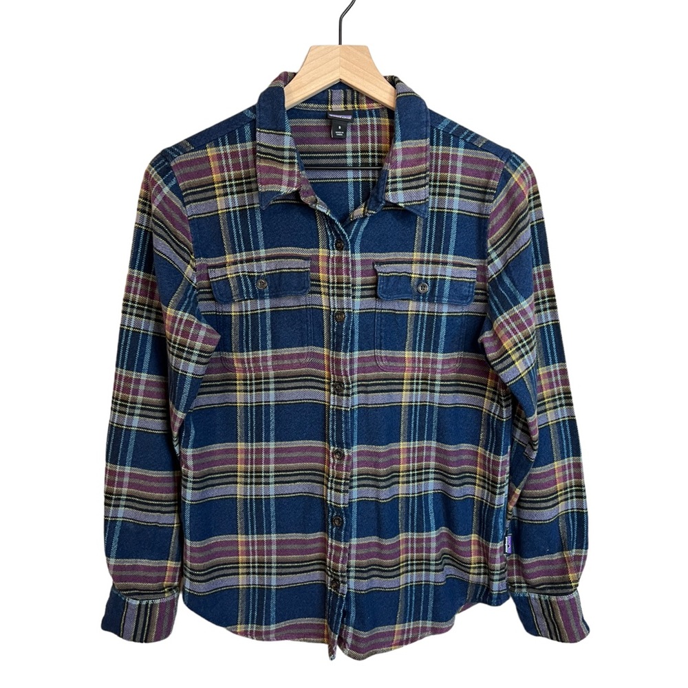 PATAGONIA FJORD Flannel Shirt Cabin Time Stone Blue